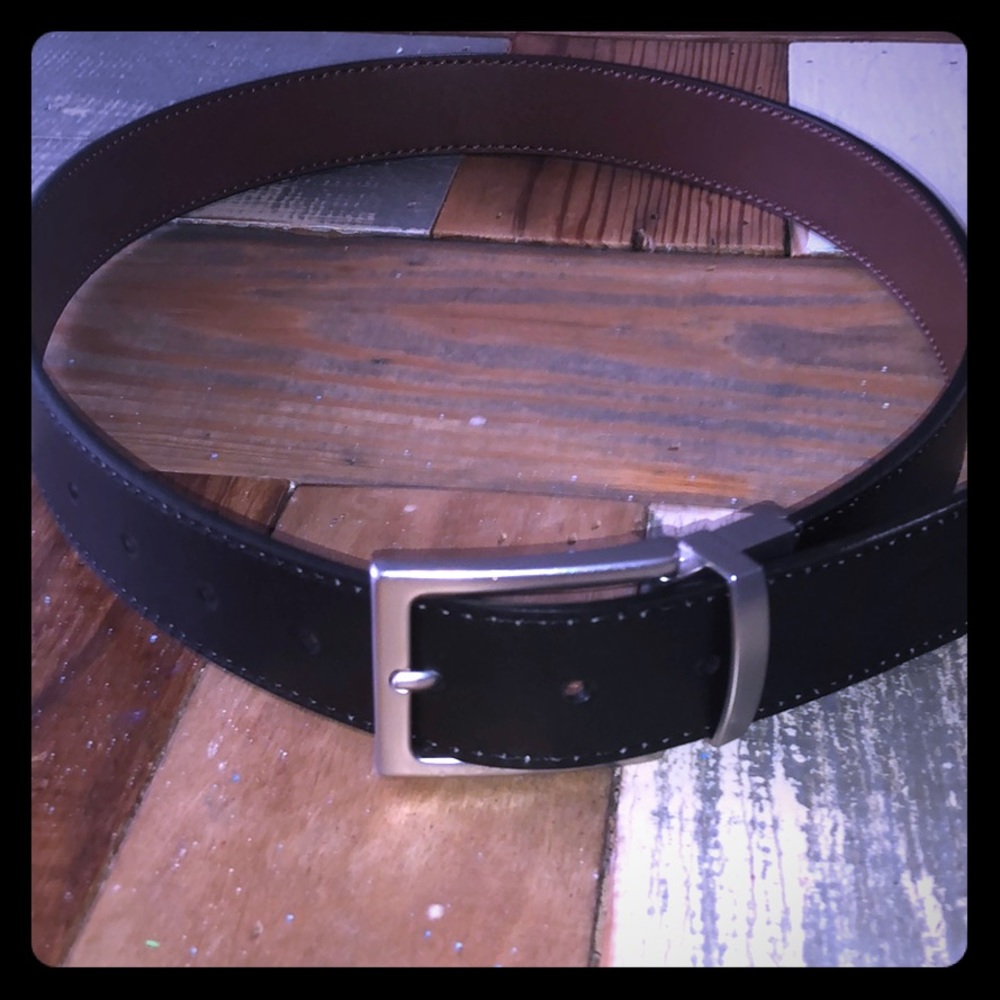 Black and brown leather belt small 30-32